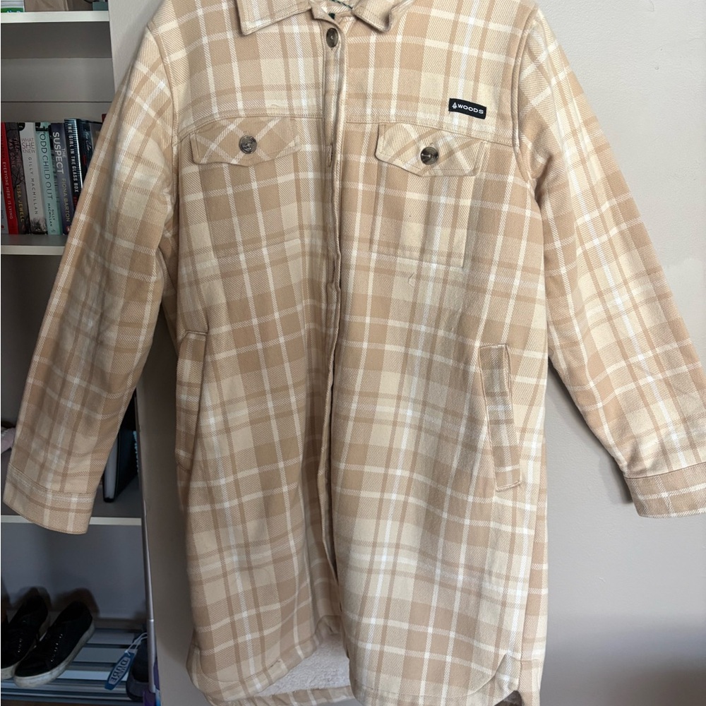 Plaid Button-Up Coat